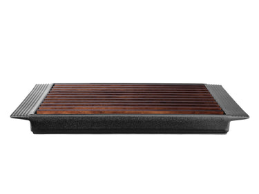 ASA kitchen'art Brotschneidebrett schwarz 42x30x3,3cm Freisteller 1