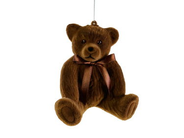 Werner Voß Hänger Teddy braun beflockt 12,5cm Freisteller