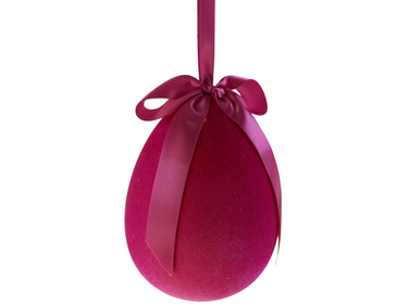 Werner Voß Hänger Ei mit Schleife magenta 11x15 cm