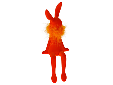Werner Voß Hase mit Federboa orange 10x9,5x25 cm