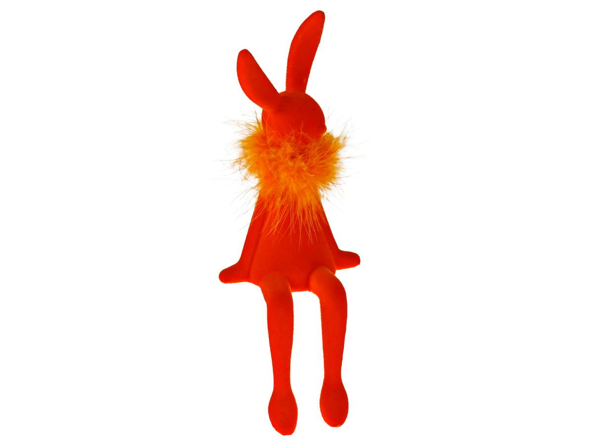 Werner Voß Hase mit Federboa orange 10x9,5x25 cm
