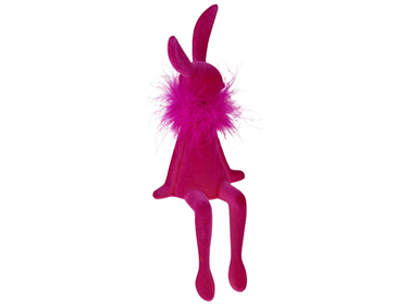 Werner Voß Hase mit Federboa magenta 10x9,5x25 cm