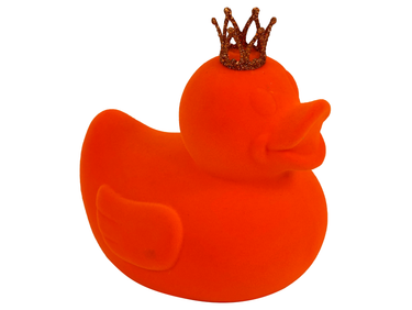 Werner Voß Ente mit Krone orange 19x15x21 cm