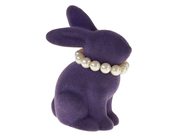 Werner Voß Hase mit Perlenkette violett 6,5x4,5x9cm