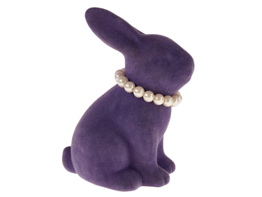 Werner Voß Hase mit Perlenkette violett 9,2x6,5x13cm