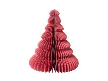 Broste Copenhagen BAUM Papier mit Silberglitzer pompeian red Freisteller