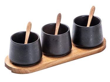 Ladelle ELEMENTS Schalen-& Tablettset onyx 7tlg Freisteller1