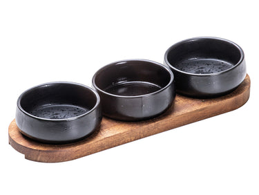 Ladelle ELEMENTS Schlalen-& Tablettset flach onyx 4tlg Freisteller1