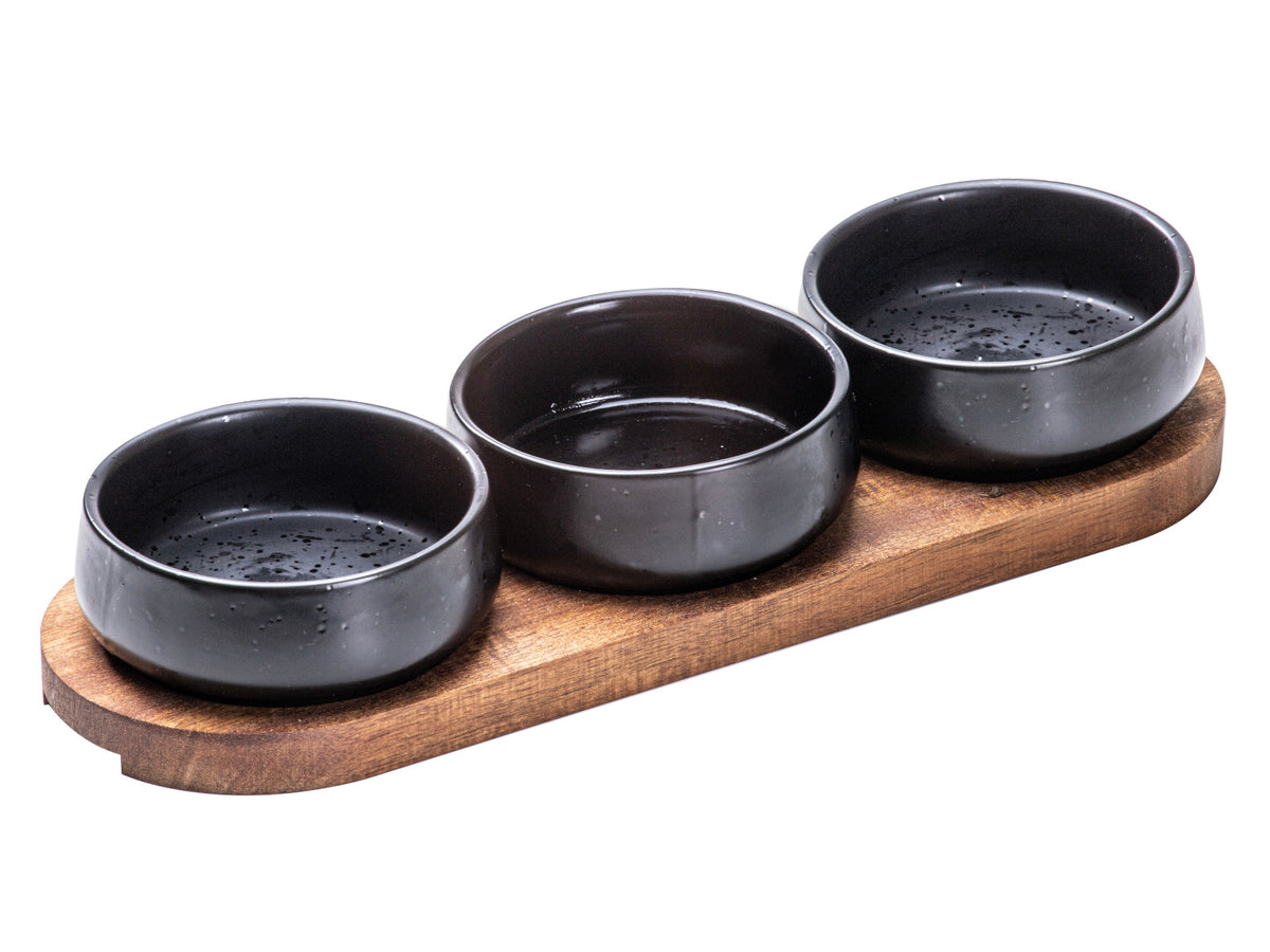 Ladelle ELEMENTS Schlalen-& Tablettset flach onyx 4tlg Freisteller1