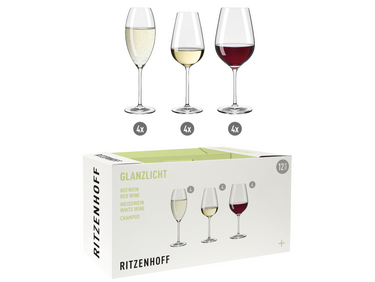 RITZENHOFF Glanzlicht Weinglas / Champagnerglas 12er Set H24 Freisteller 1
