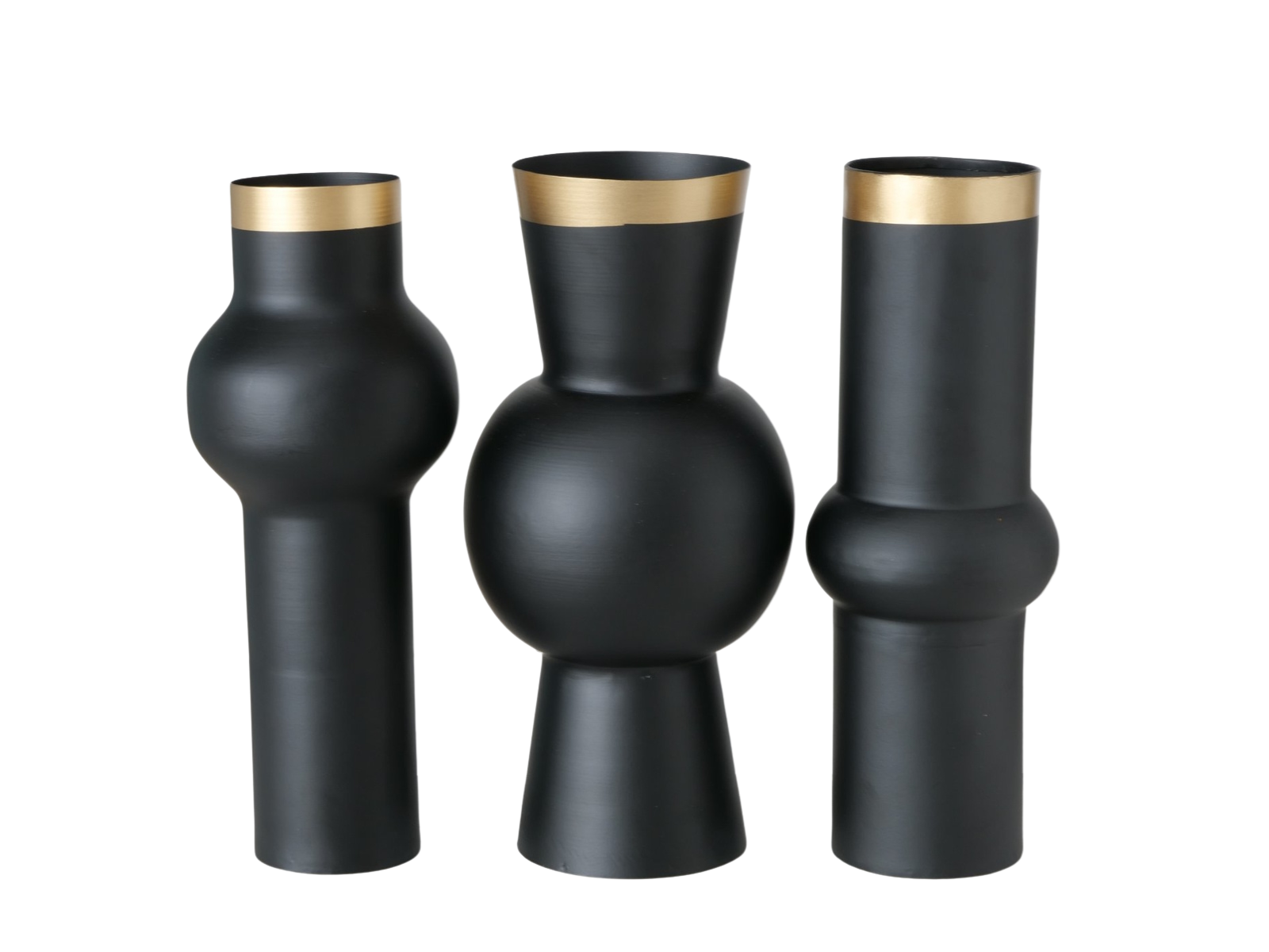 Boltze Varnjo Vase Eisen schwarz sortiert 30 cm (1 Stück) Freisteller