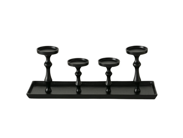Boltze Furo Kerzenleuchter schwarz 53cm (1 Stück) Freisteller