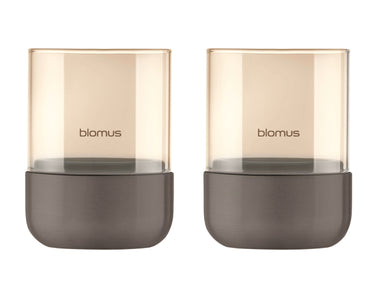 Blomus CALMA Windlicht burned metal XS 2er Set Freisteller 1