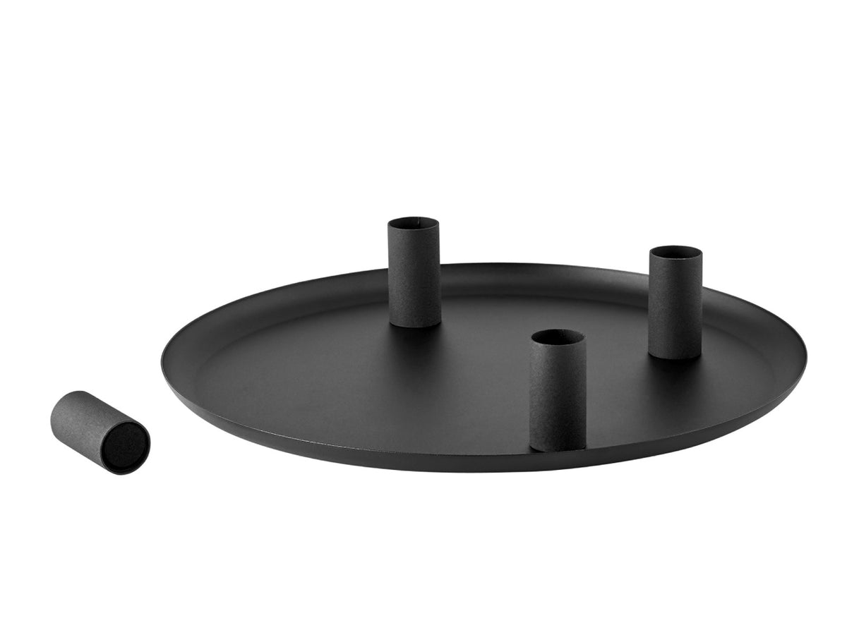 Blomus LOHA Kerzenhalter rund black 30cm Freisteller 4