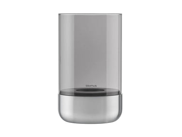 Blomus CALMA Laterne stainless steel matt glass smoke M 20cm Freisteller 1