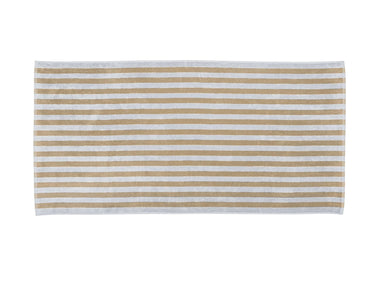 Blomus ARTO Badetuch micro chip/tan thick stripe 70x140cm Freisteller 1