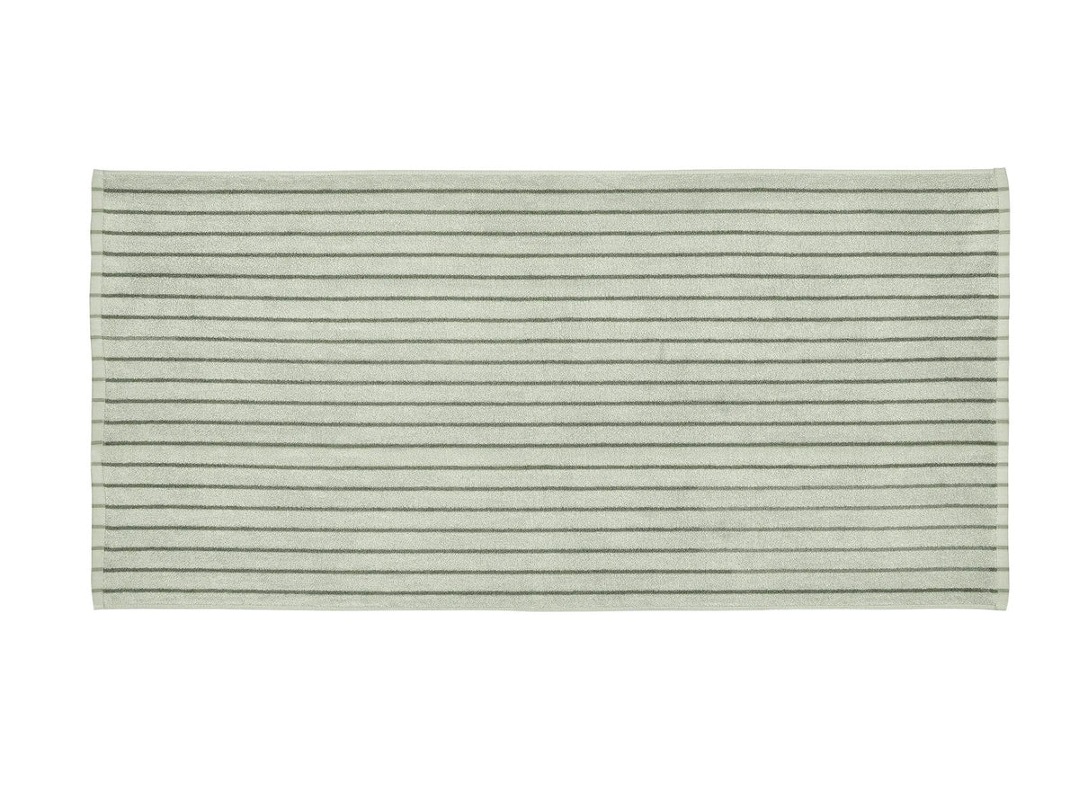 Blomus ARTO Badetuch desert sage/agave green thin stripe 70x140cm Freisteller 1