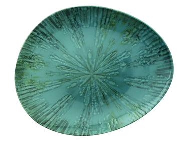 Rosenthal Arthur Krupp Fusion Blue Teller flach oval 31x26cm Freisteller