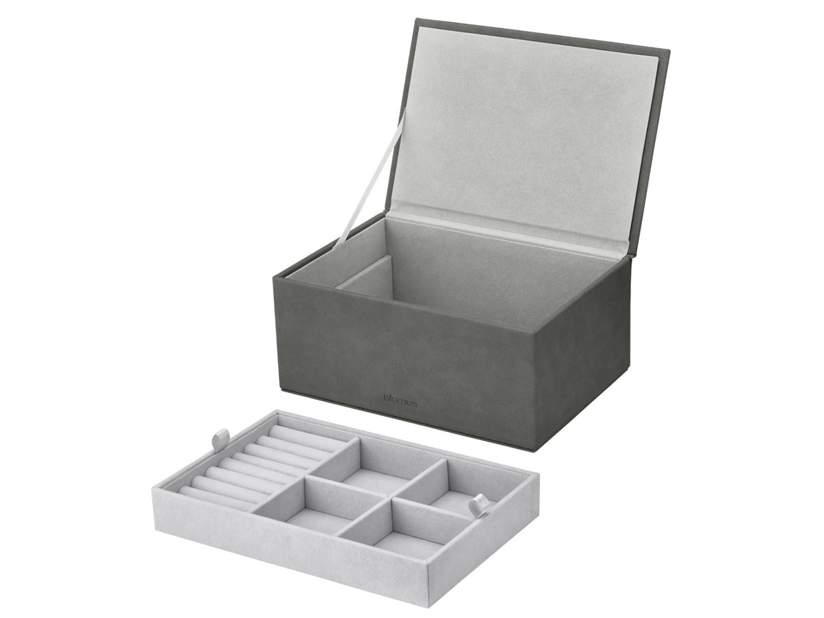 Blomus SAHLA Schmuckaufbewahrungsbox L pewter 22x15x10cm Freisteller 3