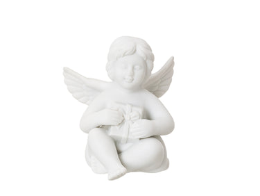 Rosenthal Engel klein Weiss matt Engel mit Geschenk Freisteller 1