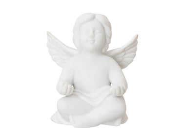 Rosenthal Engel klein Weiss matt Engel Meditation Freisteller 1