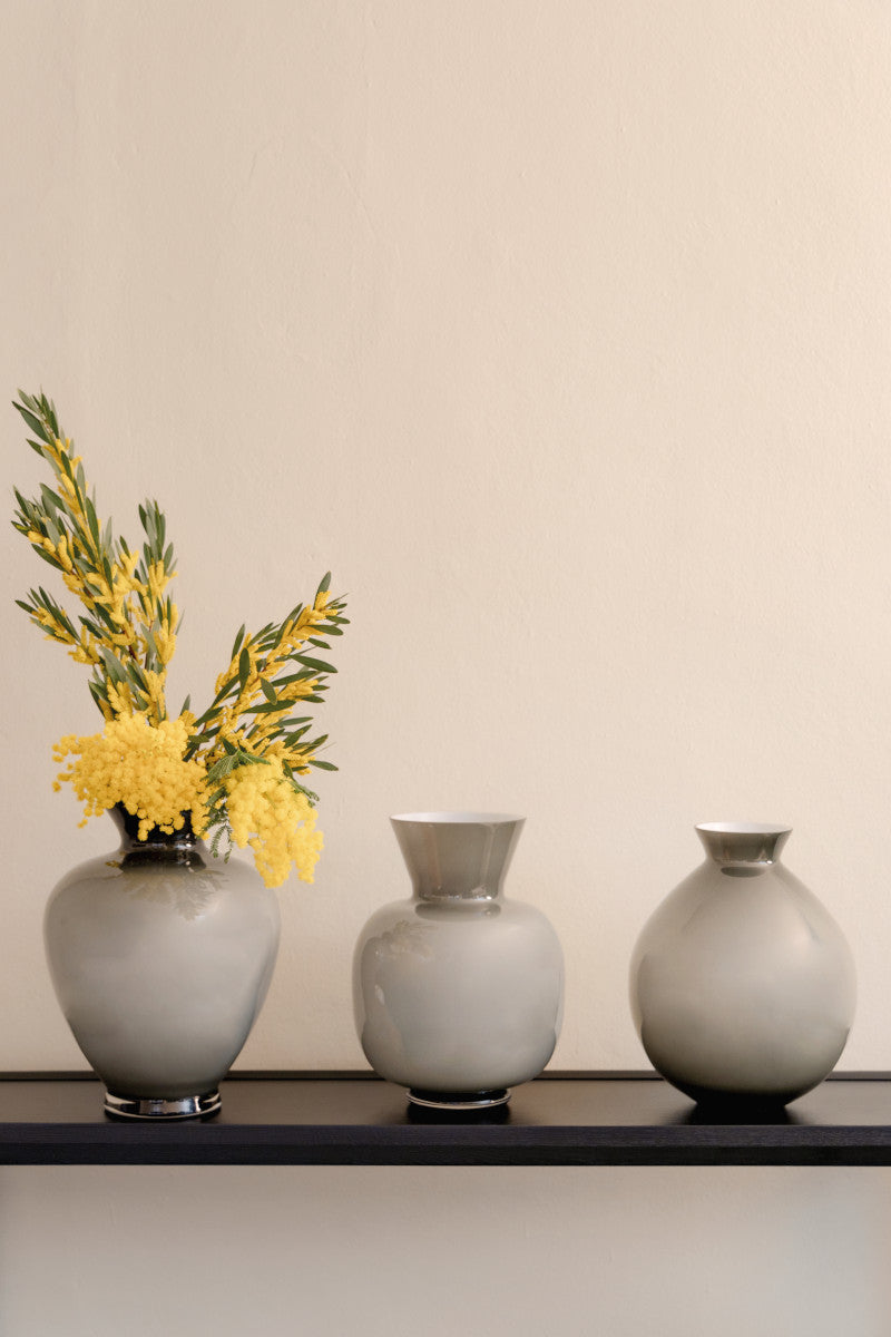 Rosenthal Gianna Grey - Glass Vase 36cm Lifestyle 1