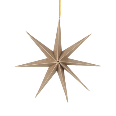 Broste Copenhagen Star Christbaumschmuck L natural brown 50cm Freisteller