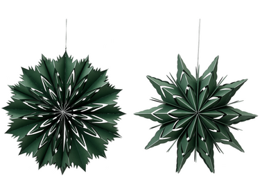 Decoris Dekoanhänger grün Stern Papier sortiert 40cm (1 Stück)