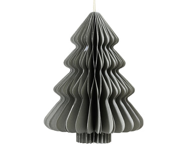 Decoris Baum Papier grau 15cm
