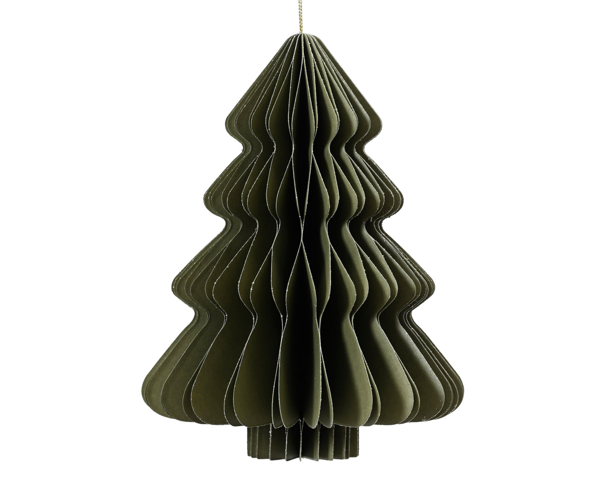 Decoris Baum Papier grün 15cm