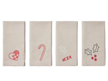 Broste Copenhagen Fryd Serviette beige 45x45cm Set4 Freisteller 1