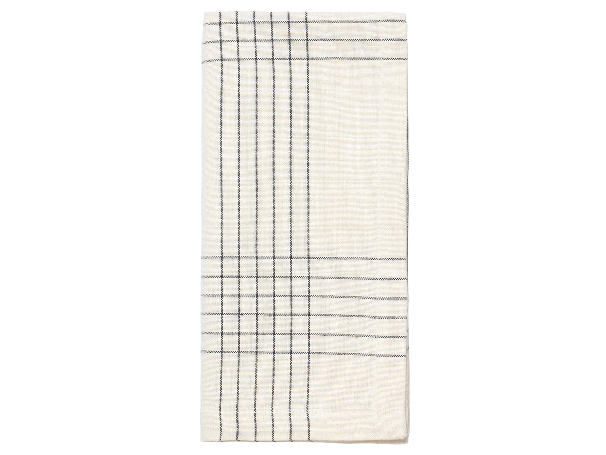 Broste Copenhagen Alice Serviette black/natural 45x45cm (1 Stück) Freisteller 2