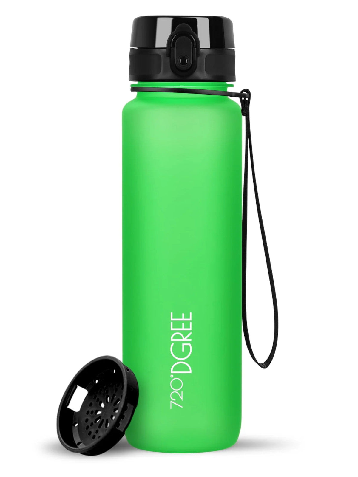 720°DGREE Trinkflasche uberBottle softTouch mit Sieb classic green 1l Freisteller 1