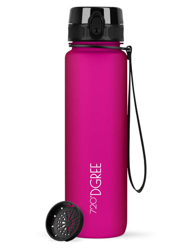 720°DGREE Trinkflasche uberBottle softTouch mit Sieb fuchsia pink 1l