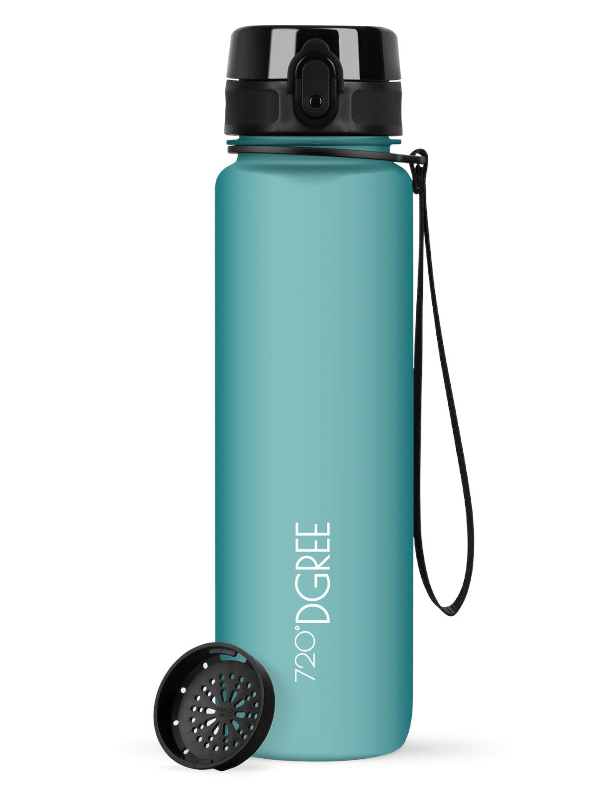 720°DGREE Trinkflasche uberBottle softTouch mit Sieb ocean blue 1l Freisteller 1