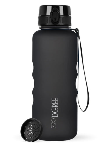 720°DGREE Trinkflasche uberBottle softTouch mit Sieb onyx black 1,5l Freisteller 1