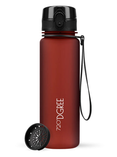 720°DGREE Trinkflasche uberBottle softTouch mit Sieb imperial red 0,5l Freisteller 1