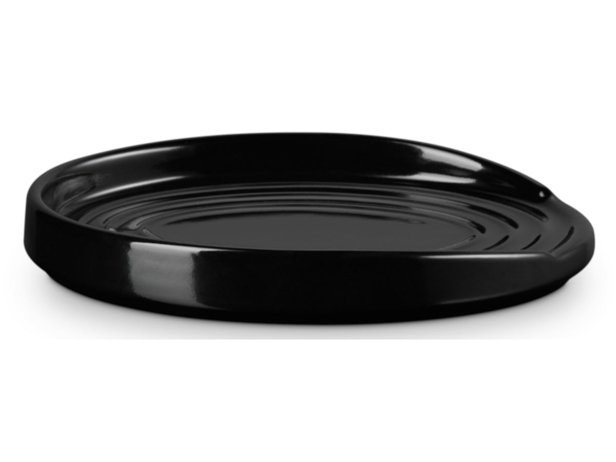 Le Creuset Löffelablage oval schwarz glänzend 16cm Freisteller 1