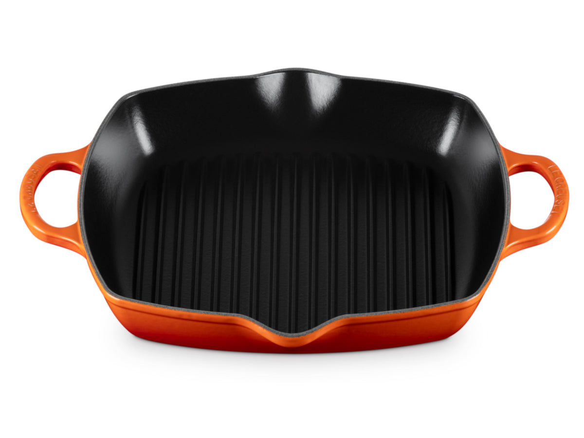 Le Creuset Grillpfanne Signature quatratisch ofenrot 30cm Freisteller 2