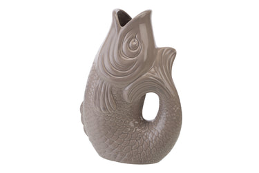 Giftcompany Monsieur Carafon Vase / Karaffe Fisch S sandstone 1,2l Freisteller