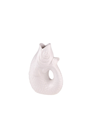 Giftcompany Monsieur Carafon Vase / Karaffe Fisch XS weiss 0,2l Freisteller