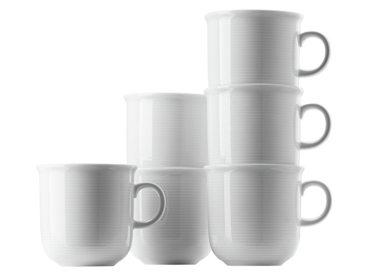 Thomas Trend weiss Becher mit Henkel groß 0,36 l Set6 Freisteller