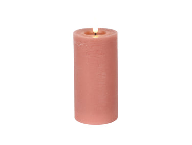 Decostar Stumpenkerze Rustikal LED Lyon L rosa 15cm Freisteller
