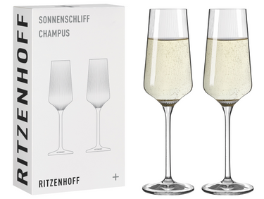RITZENHOFF Sonnenschliff Champagnerglas 2er Set H24 #1 Freisteller 1
