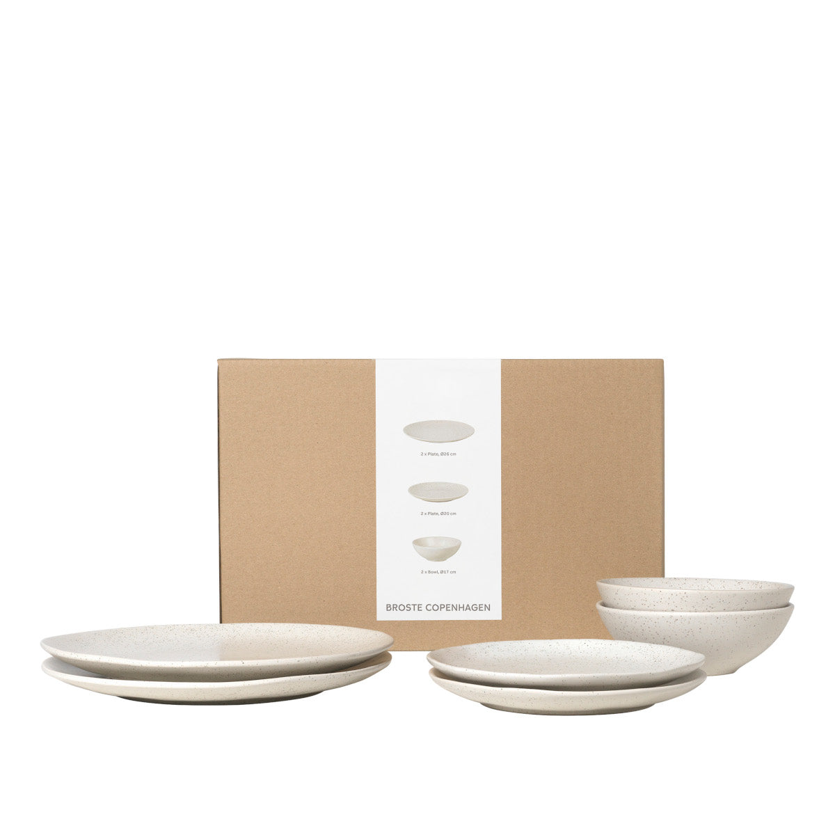 Broste Copenhagen 80019821 Nordic Vanilla Geschirrset mittag für Zwei