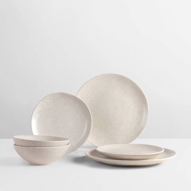 Broste Copenhagen 80019821 Nordic Vanilla Geschirrset mittag für Zwei
