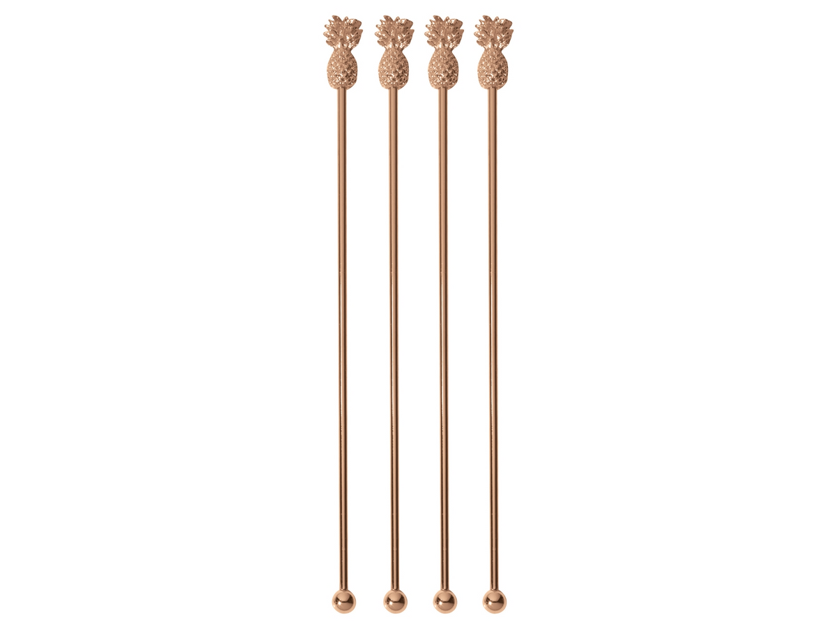Paderno Bar Utensils Rührer Ananas kupfer Set 4 Freisteller