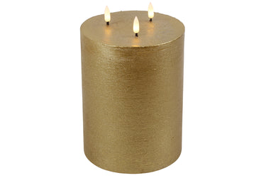Decostar Stumpenkerze LED Lyon L gold 22,5cm Freisteller