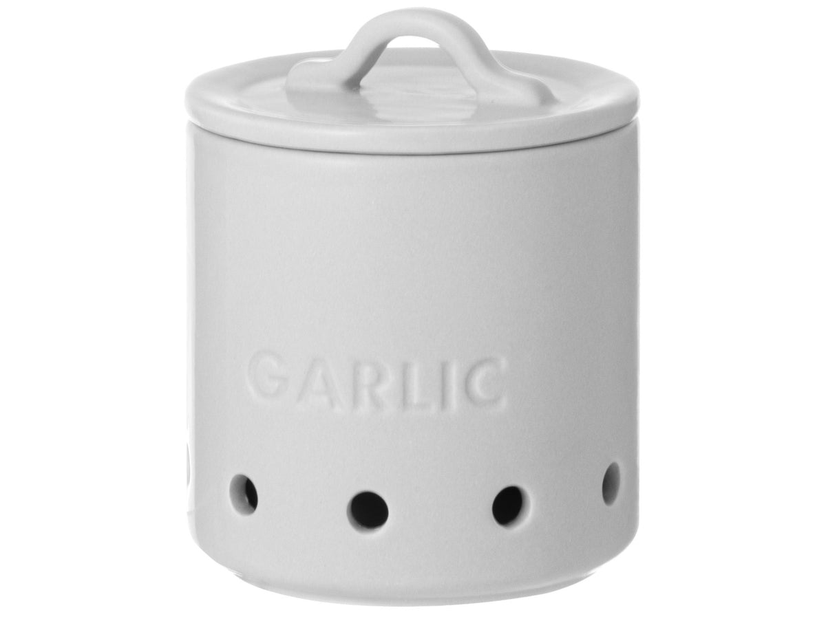 ladelle ESSENTIALS Knoblauch Topf weiß 10cm Freisteller 1