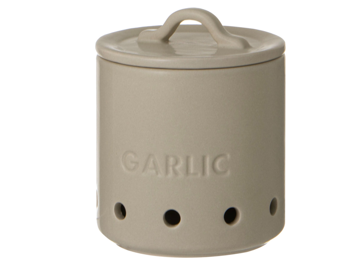 ladelle ESSENTIALS Knoblauch Topf steingrau 10cm Freisteller 1